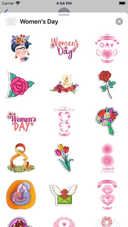 Happy Women's Day Sticker Emo