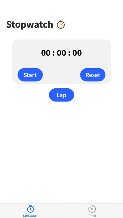 Minimalistic stopwatch