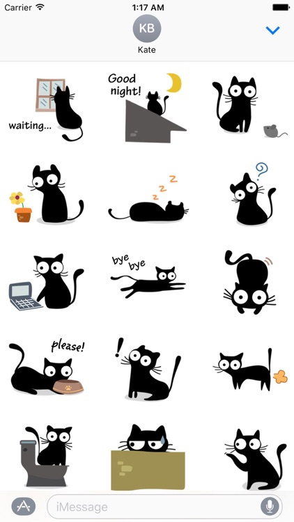 Cute & Weird Black Cat Sticker