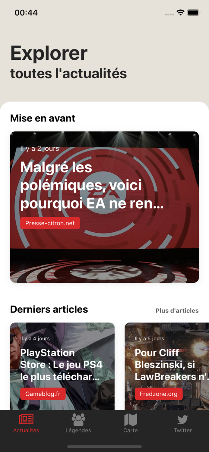 News, Stats for Apex