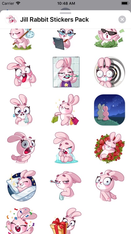 Jill Rabbit Stickers Pack