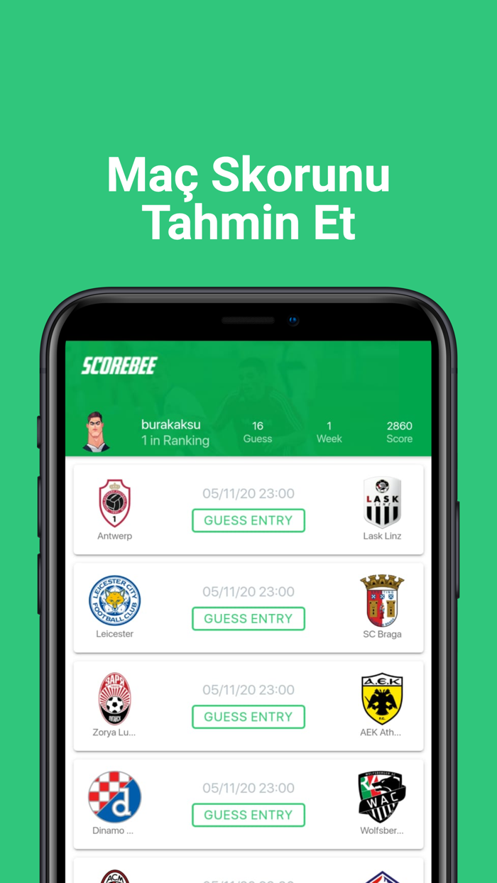 ScoreBee - Tahmin et, Kazan