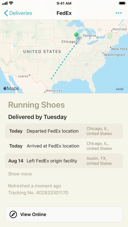 Deliveries: a package tracker