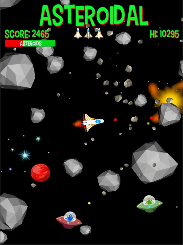 Asteroidal Pro, game for IOS