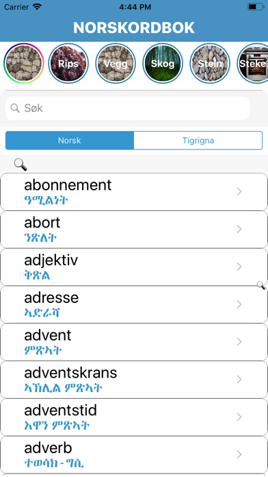 How to cancel & delete Tigrigna Norwegian Dictionary from iphone & ipad 1