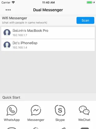 Screenshot 4 Dual Messenger for All Message iphone