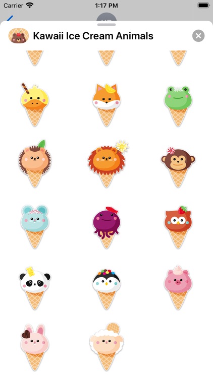 Kawaii Ice Cream Animals screenshot-3