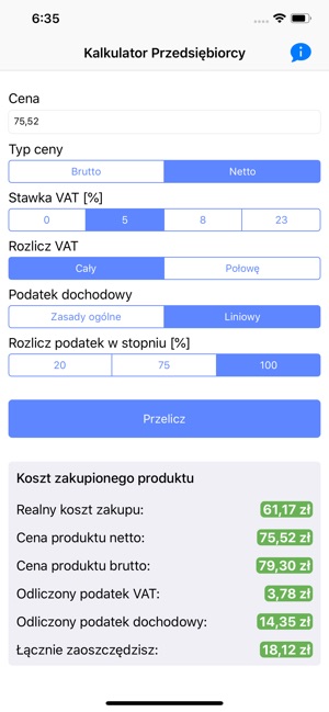 Kalkulator Przedsiębiorcy(圖3)-速報App