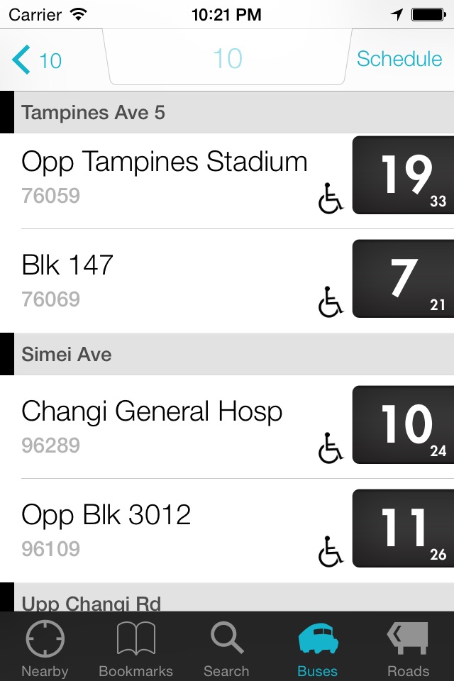 SG Buses - Bus Arrival Times screenshot 2