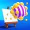 Move your finger on screen to move your ball and glue color spheres around you