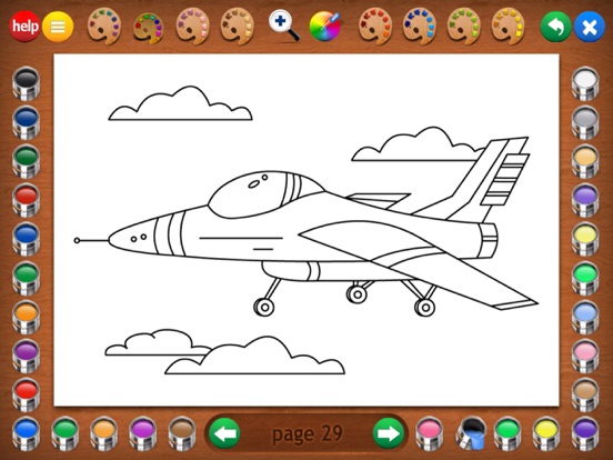 Coloring Book: Airplanes screenshot 4