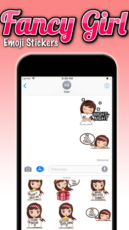 Fancy Girl Emoji Stickers