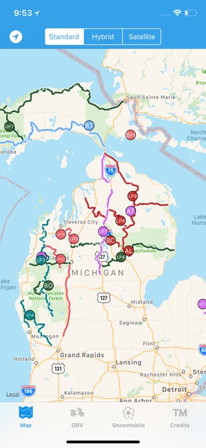 Michigan Offroad Trail Map