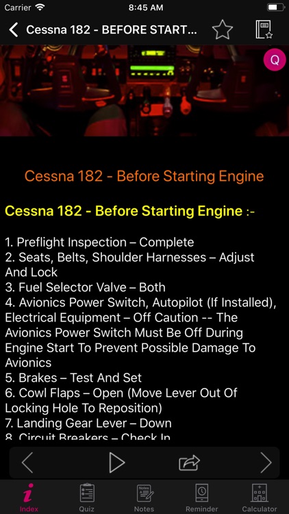 Cessna 182 Preflight Checklist screenshot-3