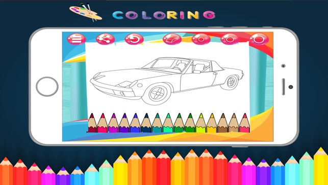 Cars coloring book - kids Game(圖5)-速報App