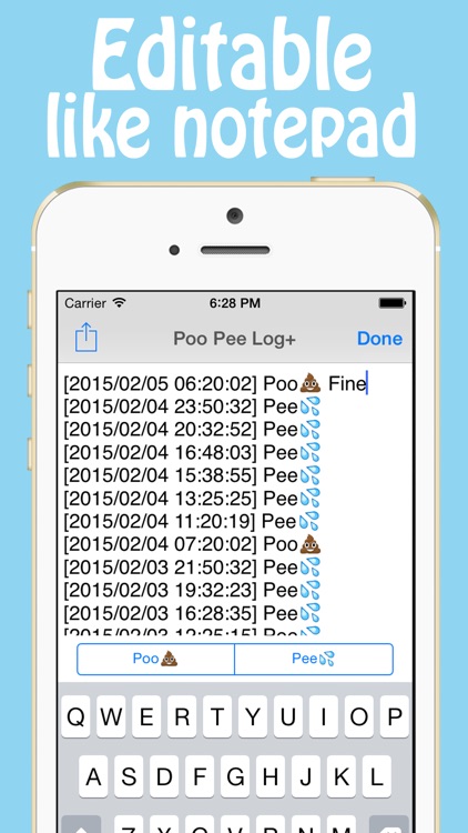 Poo Pee Log+