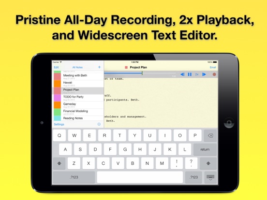 Audio Notebook: Sound Recorder Screenshots
