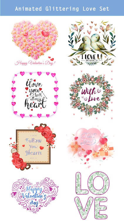 Happy Love Stickers - Animated