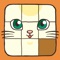 This is a slide puzzle game with cute cats as the motif