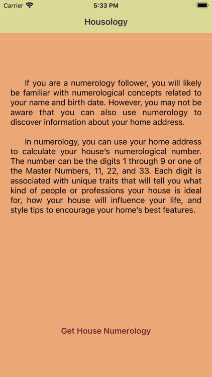 Houseology Calculator