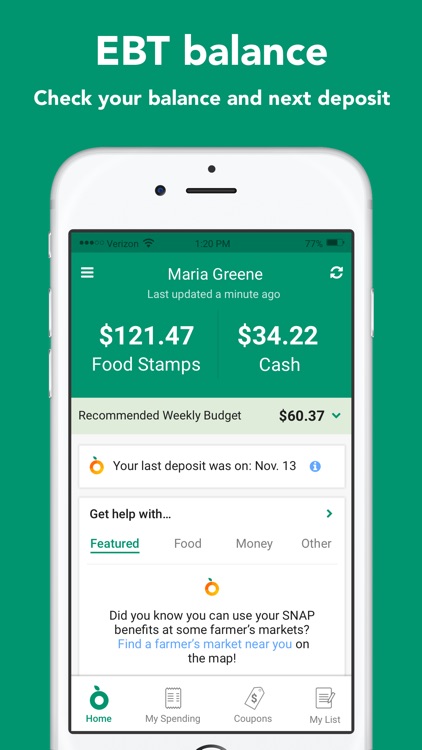 FreshEBT FoodStamp Balance App