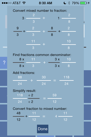 Fraction Calculator with Work screenshot 2