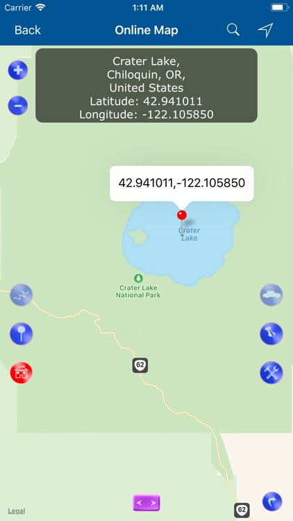 Crater Lake National Park Map