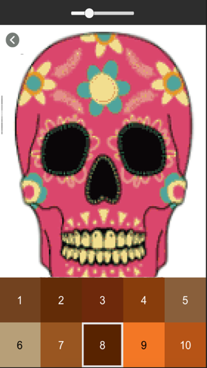 Skull Pixel Coloring Art