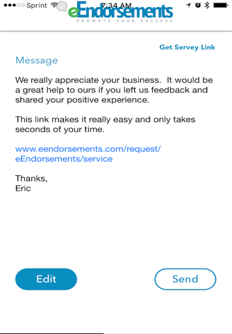 eE Survey Text screenshot 2