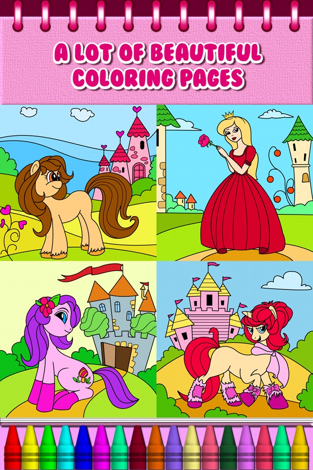 Pony Princess Coloring Book screenshot 2
