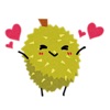 Cute Durian FruitMoji Sticker