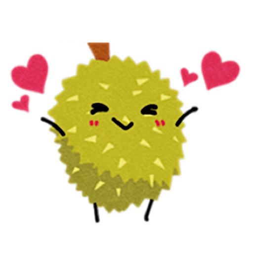 Cute Durian FruitMoji Sticker