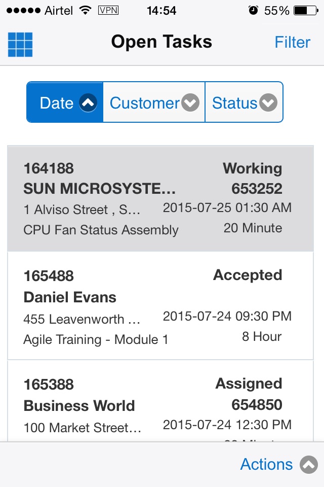 Oracle Mobile Field Service screenshot 2