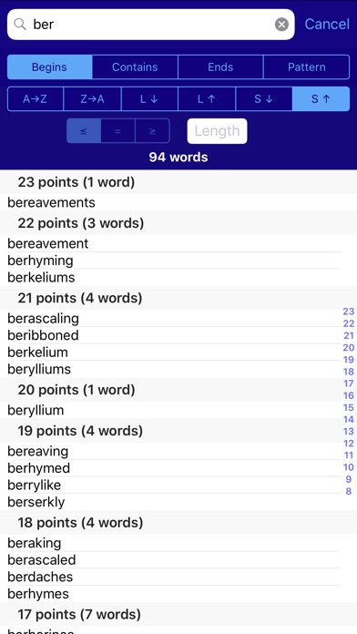 Lexica for Scrabble Pro screenshot1