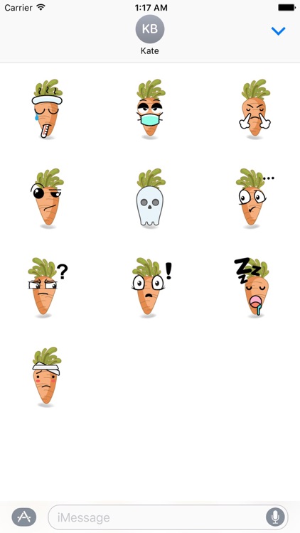 Cute Carrot Emoji Sticker