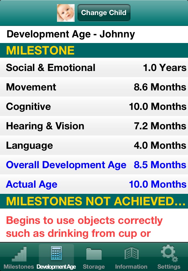 Your Childs Milestones screenshot 3