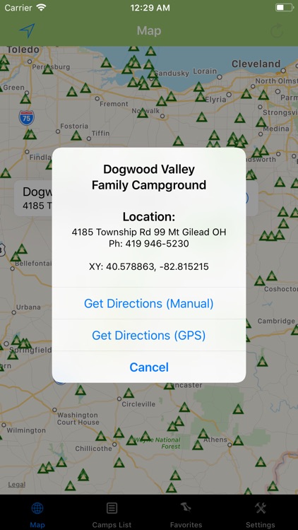 Ohio – Camping & RV spots