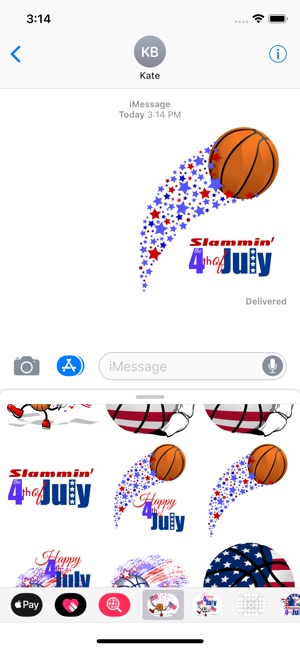 Basketball 4th of July Sticker(圖4)-速報App