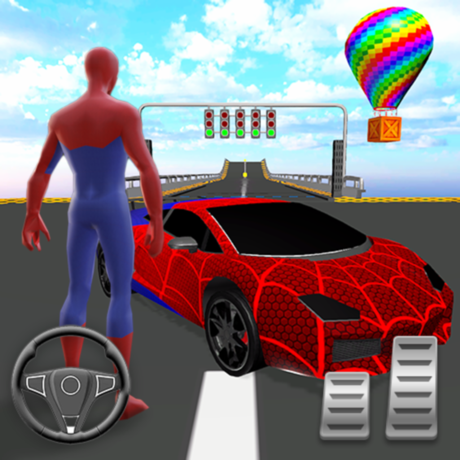SuperHero Ramp Car Stunt 3D