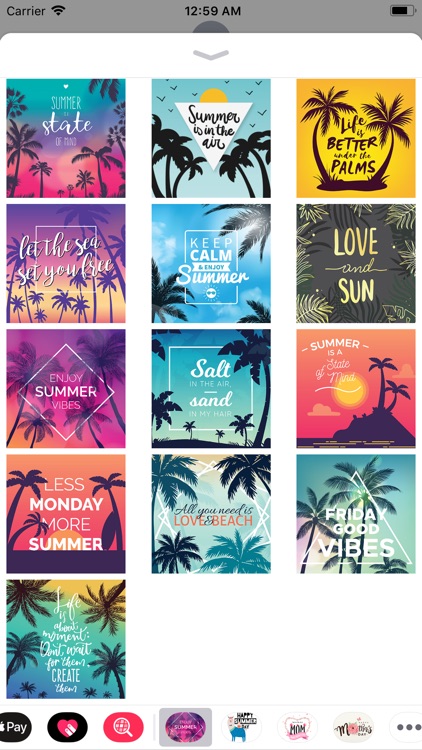 Summer Holiday Quotes Stickers