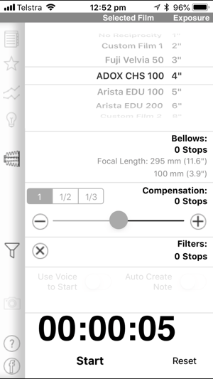 Reciprocity Timer