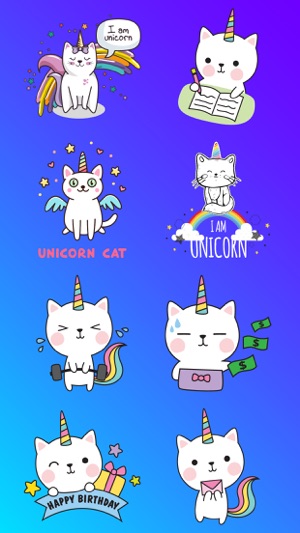 Unicorn Cats Stickers Pack App(圖1)-速報App