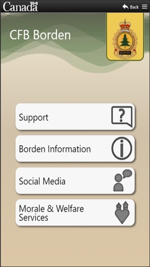 CFB Borden Mobile Application