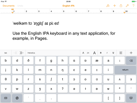 English IPA Keyboard - náhled
