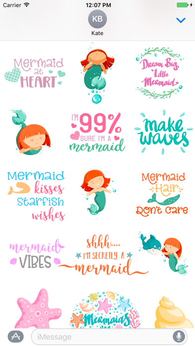 Mermaid Kisses Emojis Stickers screenshot 2