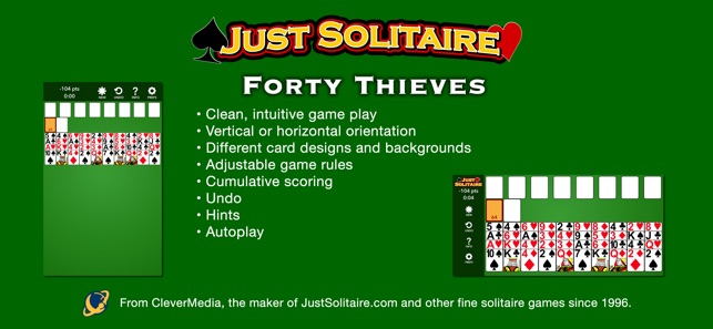 Just Solitaire: 40 Thieves