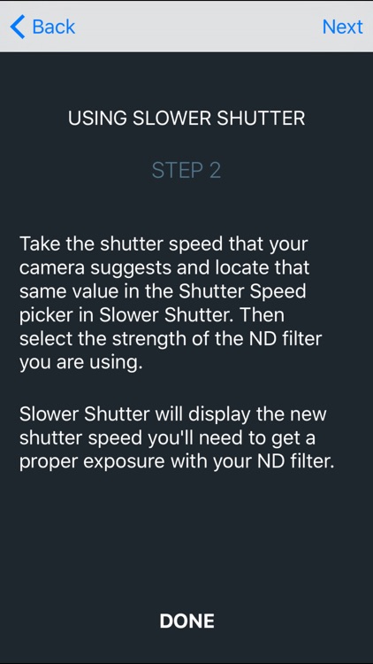 Slower Shutter Exposure Calc screenshot-3