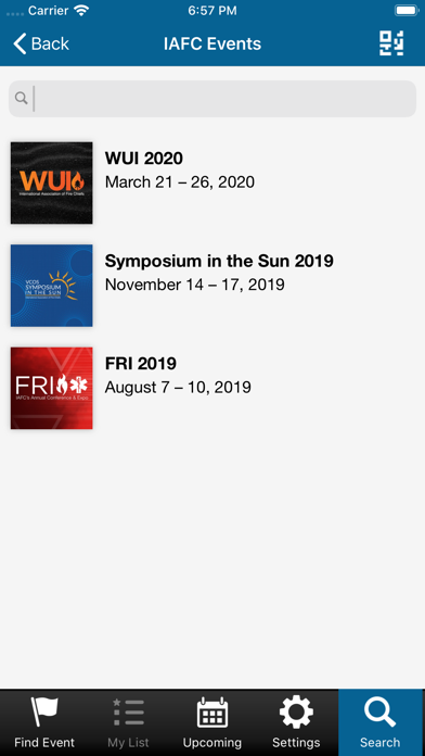 IAFC Events screenshot 2