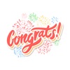 Congrats Text Stickers Pack