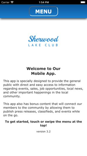 Sherwood Lake Club Mobile App